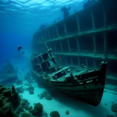 Foto auf Acrylglas antique ship wrecks, ai-generatet © Dr. N. Lange
