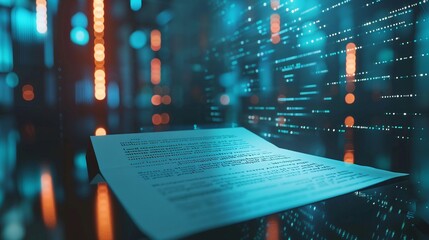 icon A business document with elegant typography and clear layout, symbolizing professionalism Animation icon ransomware