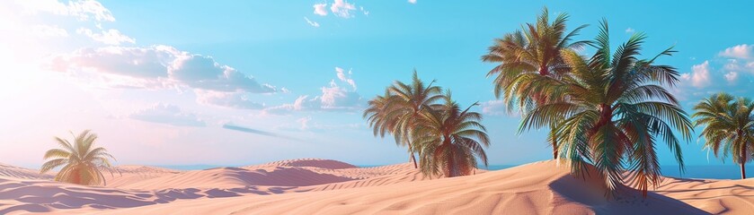 Obraz premium icon A desert with palm trees icon vision