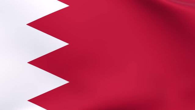 Waving flag of Bahrain Animation 3D render Method