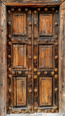 Ornate wood/gold door in Spain, Andalucia.