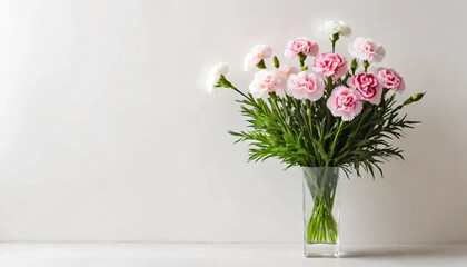 Obraz na płótnie Canvas pink tulips in vase