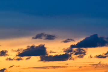 Dawn sky with a color gradient, design element
