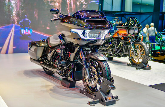 Thailand-27 March 2024: The Harley-Davidson road glide cvo at 45th Bangkok International Motor Show in Nonthaburi