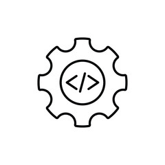 programming coding icon vector Programmer, coder icon, software sign
