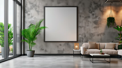 empty canvas mockup for advertising, poster template