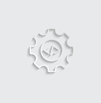 programming coding icon vector Programmer, coder icon, software sign