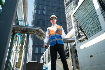 Engineers inspect the completed air conditioning and water systems to continue verifying their functionality.