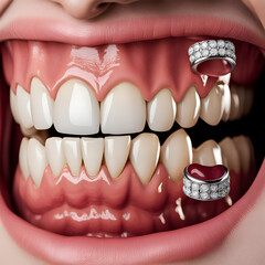 sparkling white teeth, ai-generatet