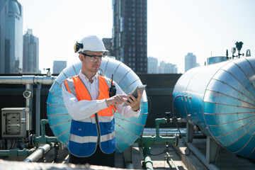 Engineers inspect the completed air conditioning and water systems to continue verifying their functionality.