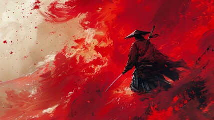 Epic adventure meets the honor of the samurai in this stunning abstract background.