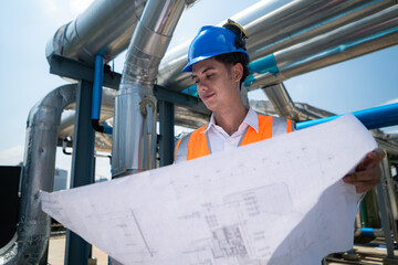 Engineers inspect the completed air conditioning and water systems to continue verifying their...