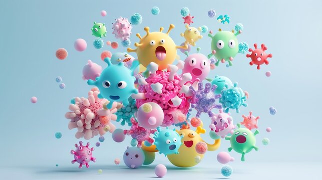 icon Scatter plot with cute creatures interacting on a solid background icon business