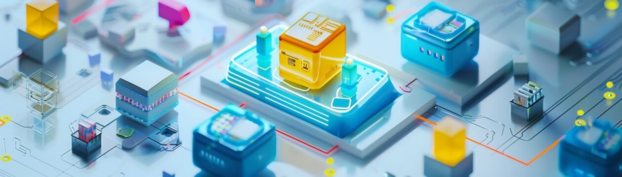 icon Scatter plot with cute creatures interacting on a solid background icon business