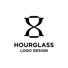 Initial letter X with Hourglass logo design
