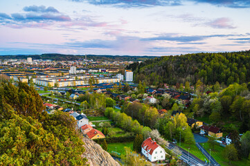 Aerial View of Mölndal Town Surrounded by Trees