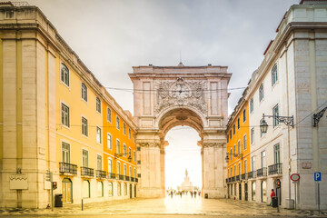 Rua Augusta Arch in Lisbon, Portugal