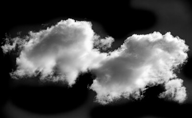 White cloud on a black background, the contrast of colors creates a visually striking design. Ideal...