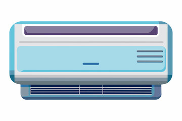 air-conditioner with-whit-background-vector-illustrator  