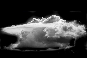 White cloud on a black background. Clean and minimalistic design for a professional look Ideal for...