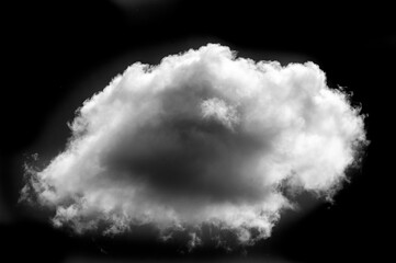 White cloud on a black background. The contrast of colors creates a striking visual effect. Easy to customize and add additional design elements. Ideal for showcasing minimalist and modern designs.