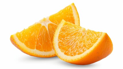 Clipping path with orange slice isolated on white.