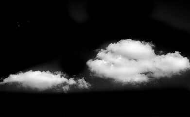 White cloud on a black background. Clean and minimalistic design for a professional look. Improves...