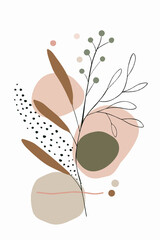 Hand drawn watercolor flowers art