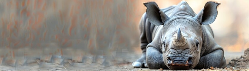 3D baby rhino small yet mighty