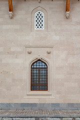Fototapeta na wymiar Opposite view of the outside window of Afyonkarahisar Pasha Mosque