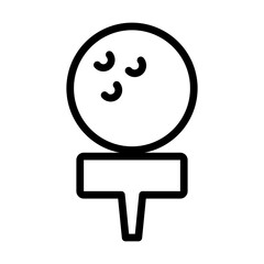 golf ball Vector Line Icon Design