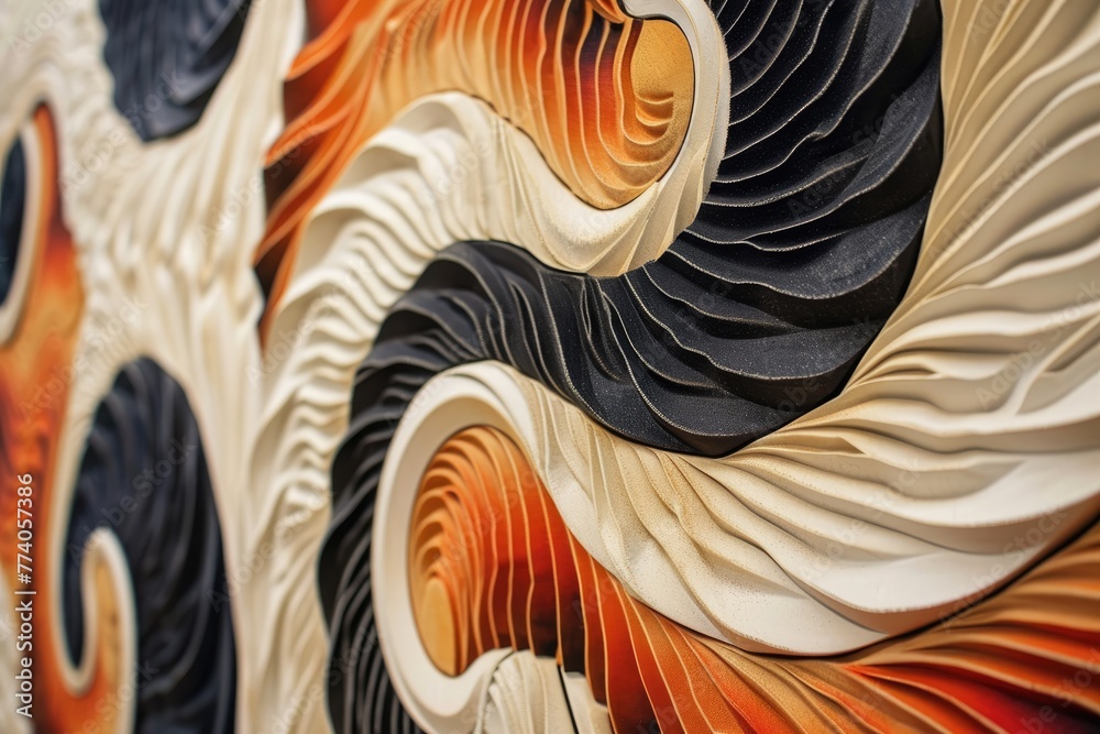 Leinwandbilder 3D patterns background creating a mesmerizing backdrop, A captivating backdrop formed by intricate 3D patterns.
