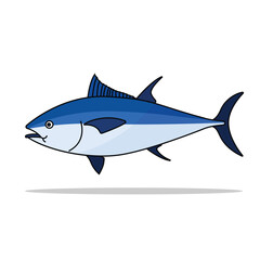 Tuna fish from the ocean or sea illustration 