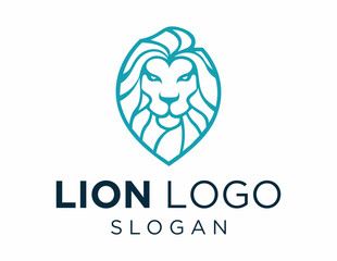 Logo about Lion created using the CorelDraw application. on a white background.