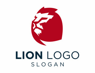 Logo about Lion created using the CorelDraw application. on a white background.