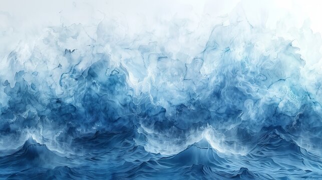 Abstract watercolor background with sea water texture, modern illustration