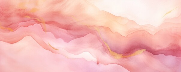 Rose Gold watercolor abstract background - obrazy, fototapety, plakaty