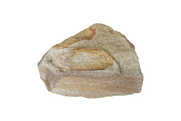 Quartzite rock isolated on white background. 