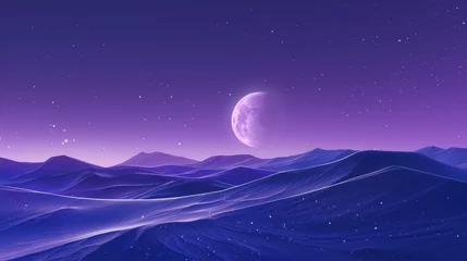 Plaid avec motif Violet abstract space landscape with planets and flashes of stars and comets in blue and red colors. Beautiful simple AI generated image in 4K, unique.