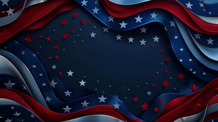 Realistic background for american 4th of july celebration
 - obrazy, fototapety, plakaty