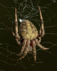 Orb Weaver Spider Waiting for dinner