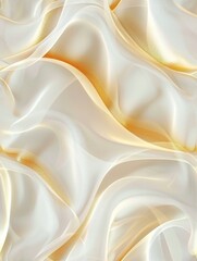 Seamless Wavy White and Gold Abstract Pattern Background