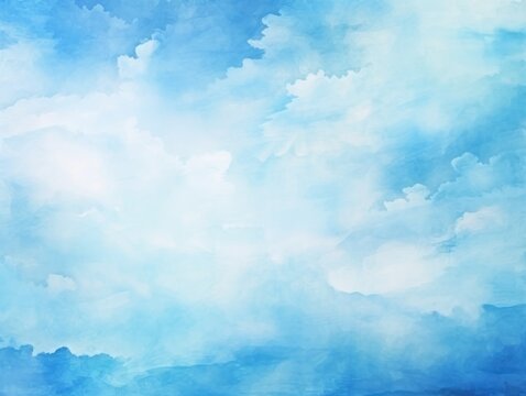 Sky Blue light watercolor abstract background