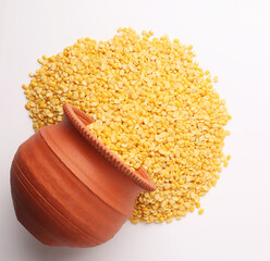 Yellow split moong dal, popular Indian pulse used in everyday cooking