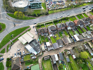 High Angle View of Aylesbury Town of England Great Britain, April 1st, 2024