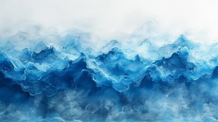 Blue watercolor high resolution abstract - obrazy, fototapety, plakaty