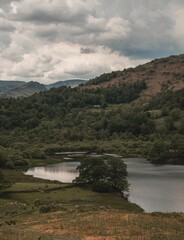 Mesmerizing nature surrounding Rydal Water in Lake District national park, United Kingdom