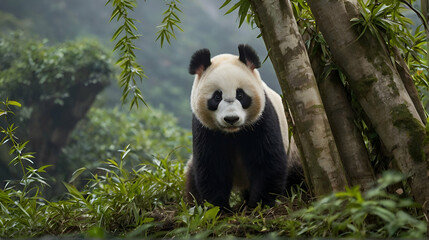 Gourmet Grub Pandas Bamboo Bonanza - obrazy, fototapety, plakaty