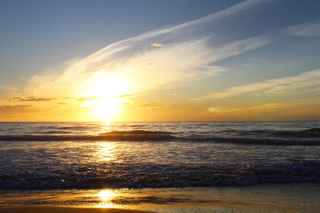 sunset over the sea