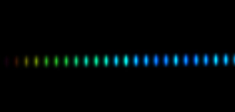 Colored pulses on a black background. Neon lights in a row. Grunge background with space for text or image, musical background. 
